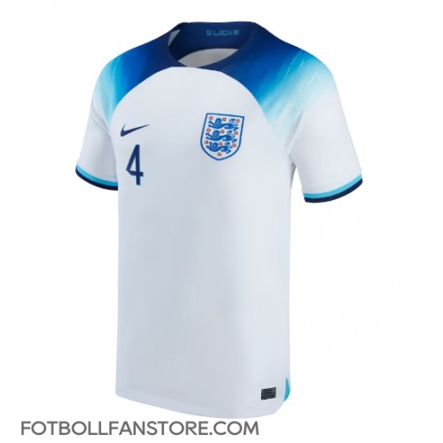 England Declan Rice #4 Hemma matchtröja VM 2022 Kortärmad Billigt